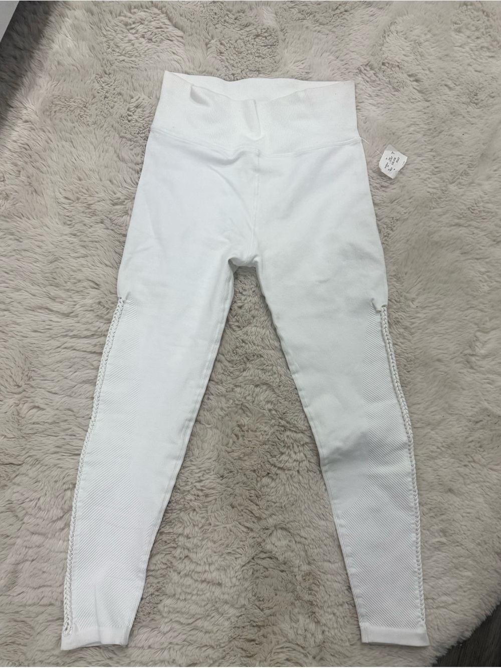 White High-Waist Leggings size small